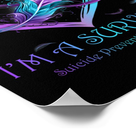 Poster Un Survivant Beurre Coeur Prévention du suicide Aw (Coin)