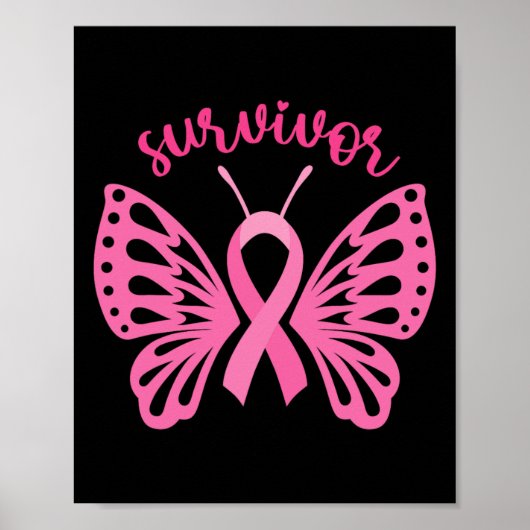 Poster Un survivant Dragonfly Sensibilisation au cancer d (Devant)