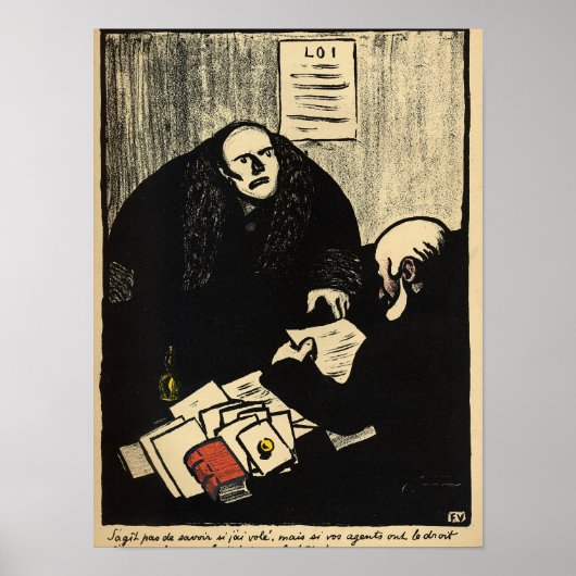 Poster Un suspect coupable tente de soulever une question (Devant)