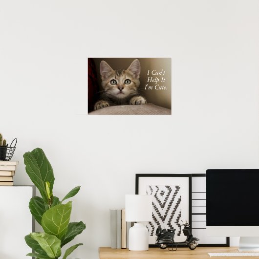 Poster Un Tabby Kitten Très Sucré (Bureau à domicile)