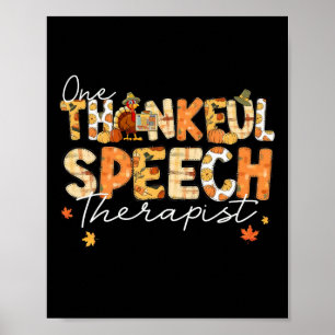Poster Un Thankful orthophoniste Slp Turquie chute que