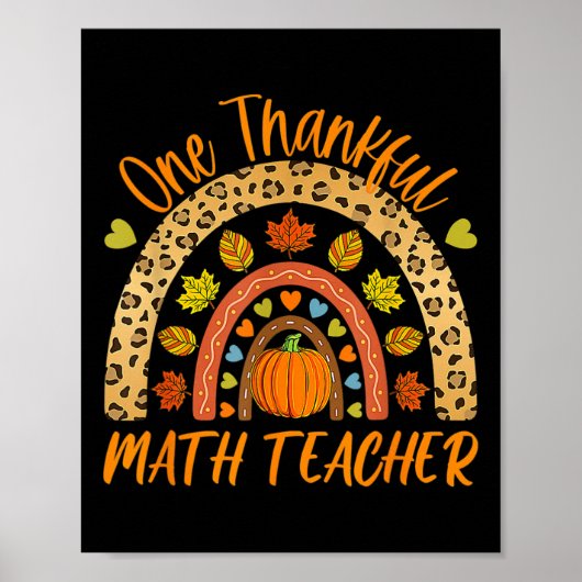 Poster Un Thanksgiving Enseignant Math Fun Thanksgiving A (Devant)
