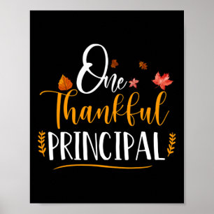 Poster Un Thanksgiving Principal De L'École Chute Thanksg