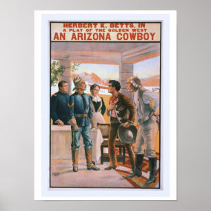 Poster Un théâtre de cru de cowboy de l'Arizona