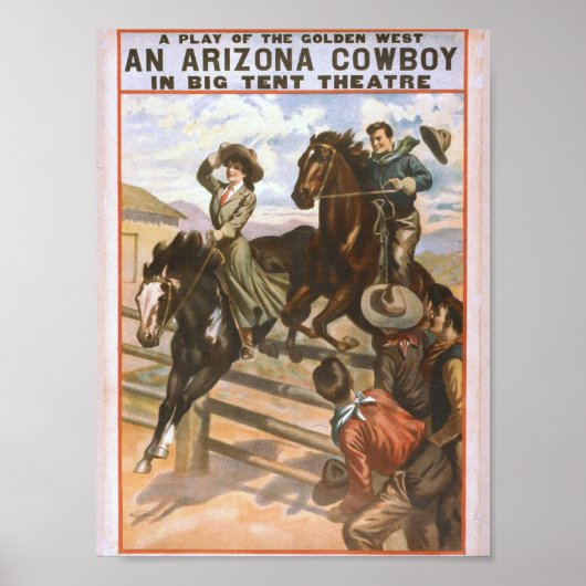 Poster Un théâtre rétro Cowboy en Arizona (Devant)
