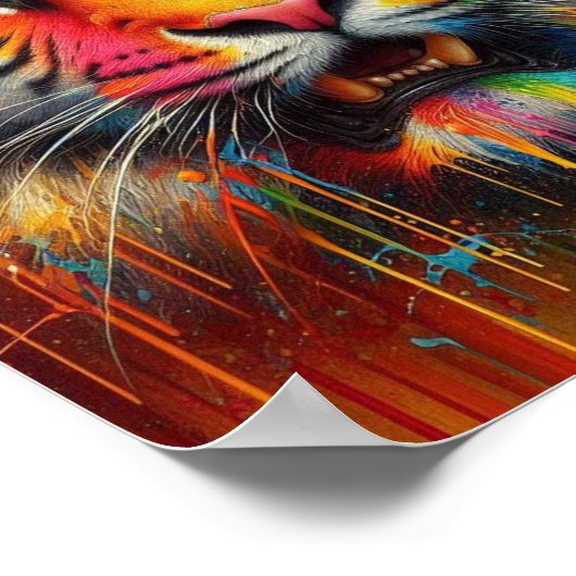 Poster Un tigre coloré (Coin)