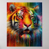 Poster Un tigre coloré (Devant)