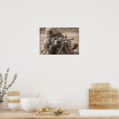 Poster Un tireur automatique d'arme de l'équipe fournit u (Cuisine)