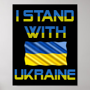 Poster Un trident ukrainien drapeau ukrainien Ukraine