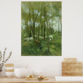 Poster Un troupeau de moutons dans une forêt, Anton Mauve (Cuisine)