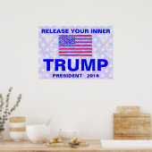 Poster Un Trump pour le président 2016 Design politique u (Cuisine)