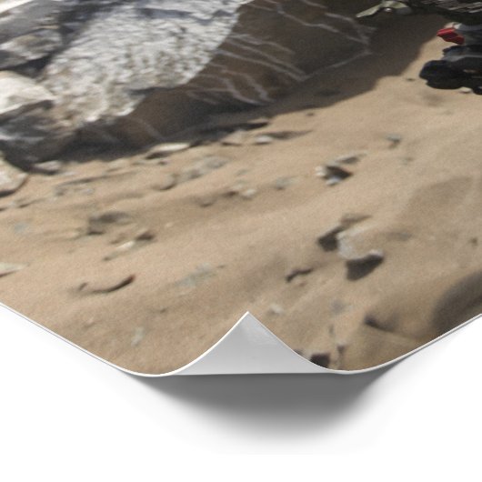 Poster Un US Marine tire un mortier à Salinas, Pérou (Coin)