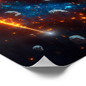 Poster Un vaisseau spatial dans l'espace (Coin)