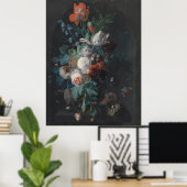 Poster Un vase aux fleurs par Jan van Huysum (Bureau à domicile)