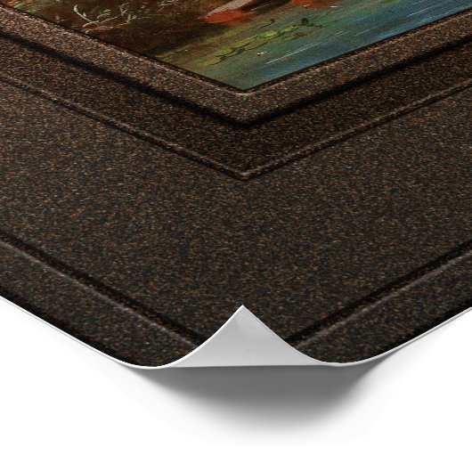 Poster Un Vaste Paysage De Rivière Avec Des Moulins À Ven (Coin)