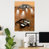 Poster Un Véhicule Ascent Quittant Mars. (Bureau à domicile)