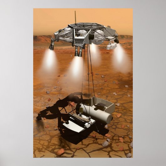 Poster Un Véhicule Ascent Quittant Mars. (Devant)