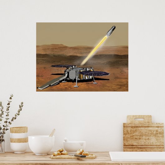 Poster Un Véhicule Mars Ascent A Été Lancé Depuis Mars. (Cuisine)