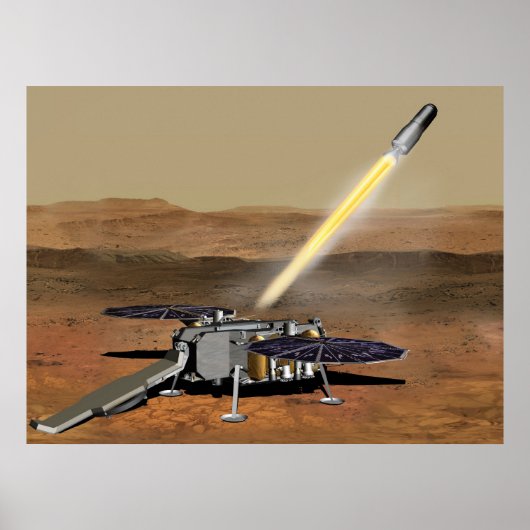 Poster Un Véhicule Mars Ascent A Été Lancé Depuis Mars. (Devant)