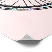 Poster Un vélo rétro rose (Coin)