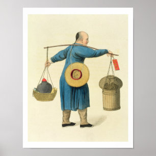 Poster Un vendeur de vipère, assiette 46 de 'Le costume d