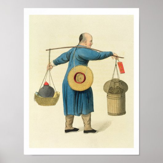 Poster Un vendeur de vipère, assiette 46 de 'Le costume d (Devant)