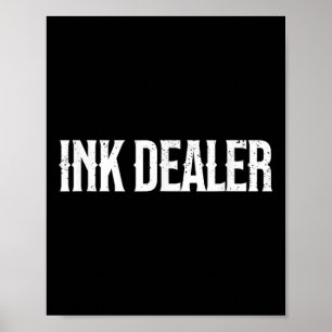 Poster Un Vendeur D'Encre Addict Tatouage Drôle Tatouage