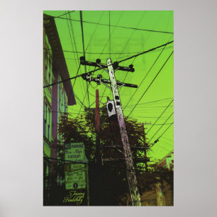 Poster Un vert plus vert Lex de rue Aka