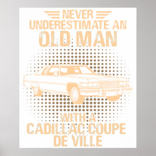 Poster Un vieil homme Cadillac Coupe De Ville