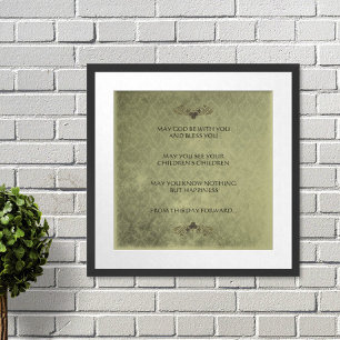 Poster UN VIEUX MARIAGE IRLANDAIS Bénit Distressed Damask