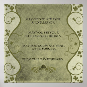 Poster UN VIEUX MARIAGE IRLANDAIS Bénit Distressed Damask
