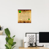 Poster Un Vieux Parchemin De Bienheureux Irlandais, Carré (Bureau à domicile)
