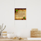 Poster Un Vieux Parchemin De Bienheureux Irlandais, Carré (Cuisine)