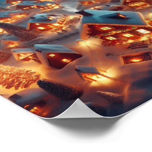 Poster Un village de Noël cosy (Coin)