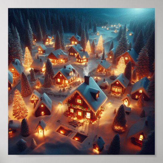 Poster Un village de Noël cosy (Devant)