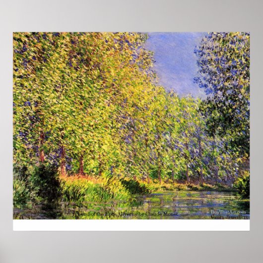 Poster Un virage de l'Epte, Giverny par Claude Monet (Devant)