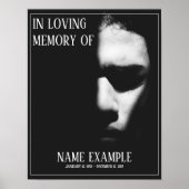 Poster Un visage endormi à mi-ombre (Devant)