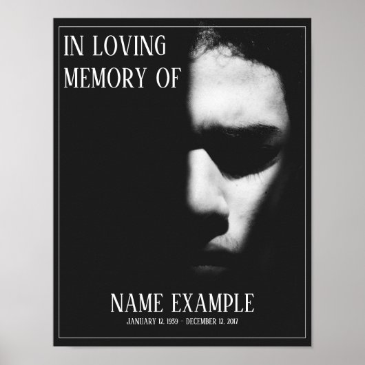 Poster Un visage endormi à mi-ombre (Devant)