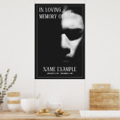 Poster Un visage endormi dans une demi-ombre (Cuisine)