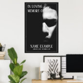 Poster Un visage endormi dans une demi-ombre (Bureau à domicile)