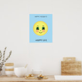 Poster Un visage heureux et des pensées heureuses apporte (Cuisine)