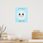 Poster Un visage heureux et des pensées heureuses sur ble (Cuisine)