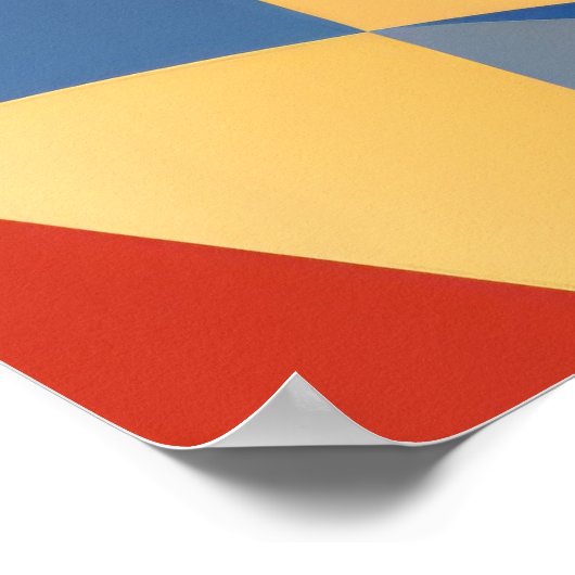 Poster Un visage humain abstrait vibrant (Coin)