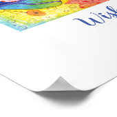 Poster Un voeu de vie coloré (Coin)