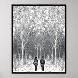 Poster Un voyage à travers la forêt enchantée