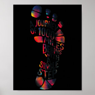 Poster Un Voyage De 1000 Miles Commence En Une Étape