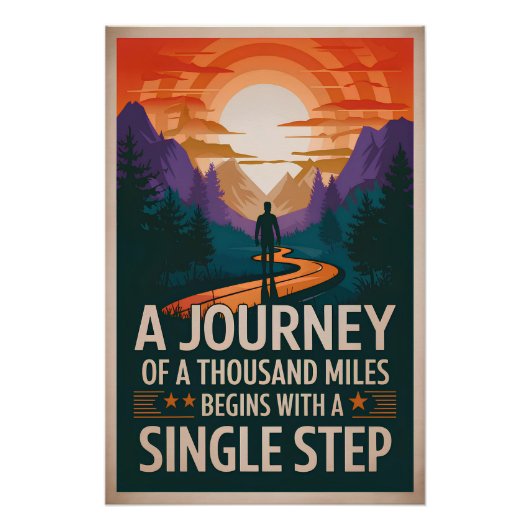 Poster Un voyage de 150 km commence par une seule (Devant)