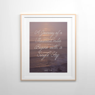 Poster Un voyage de mille miles Lao Tzu