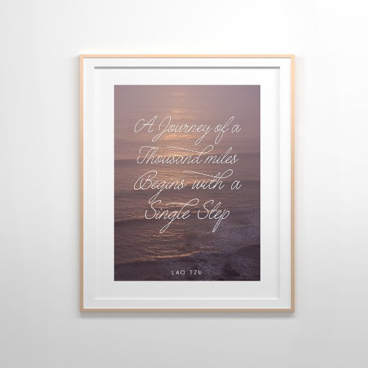 Poster Un voyage de mille miles Lao Tzu