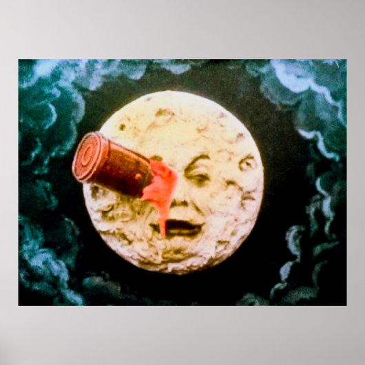 Poster Un voyage sur la Lune Vintage (Devant)